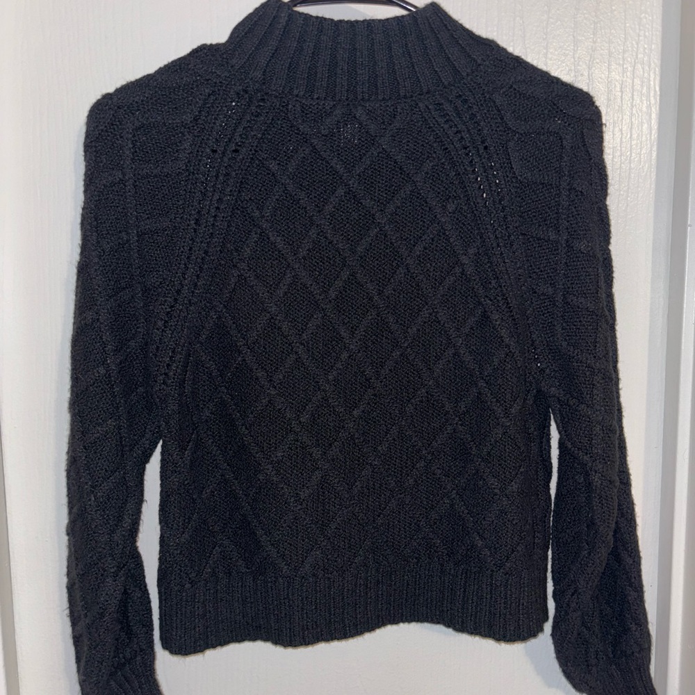 AE Black mock neck knit sweater